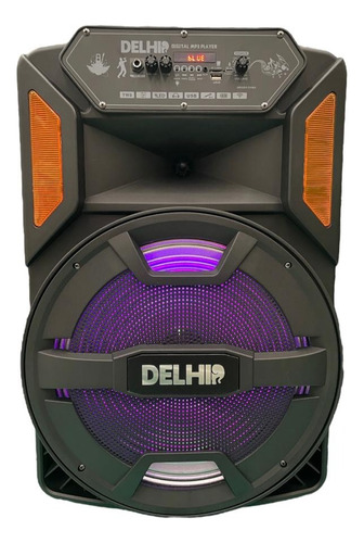 Parlante Portátil Con Bluetooth 15 Pulgadas 5000w Microfono Color Negro