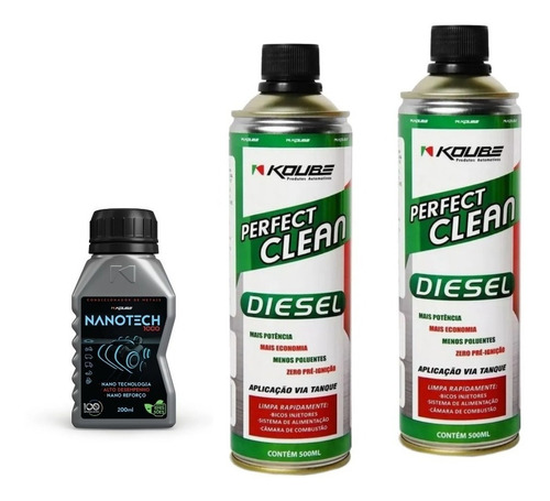 Kit Koube Nanotech + Koube Aditivo Perfect Clean Diesel