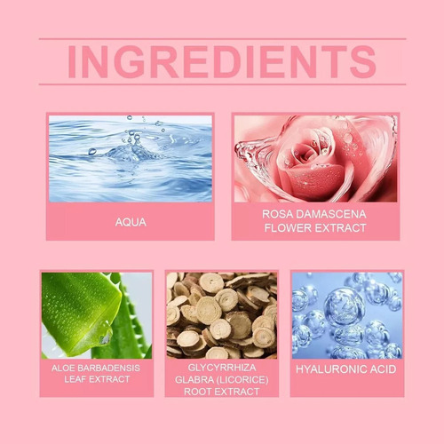 Gel De Aloe Vera Rosa Para El Rostro, Hidratación Profunda