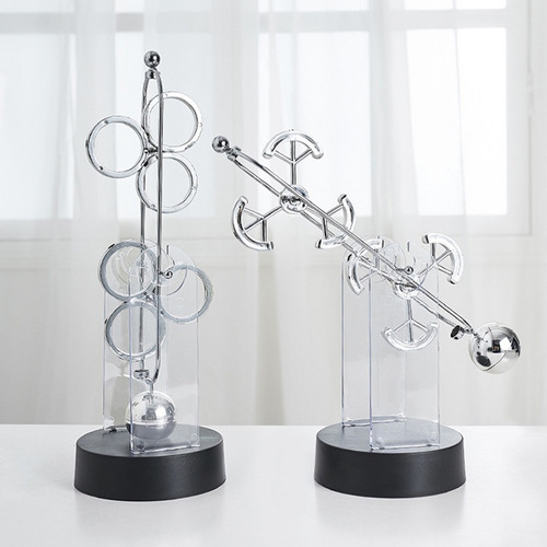 Escultura De Escritorio Modelo De Oscilación Anillo Triple Escultura De Escritorio Modelo De Oscilación Anillo Triple