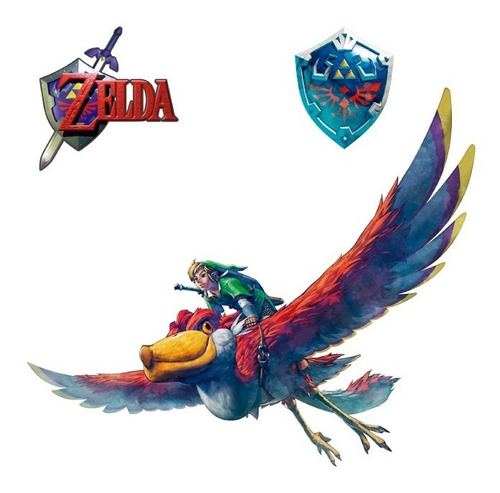 Zelda 03, Vinilo Decorativo Calcomanía De Pared Sticker Link