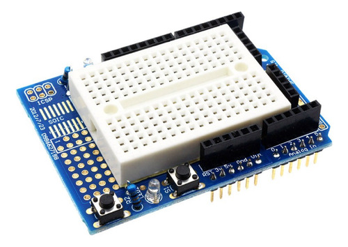 Kit Placa Uno R3 Smd + Protoshield Syb-170 + Carcasa