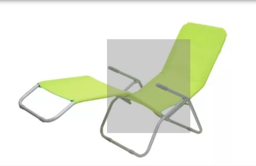 Reposera Plegable Relax Acero Y Tela Verde Klimber 