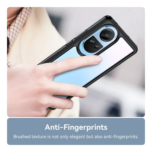 Funda For Reno 10 Pro Silicona Transparente Piel.-.