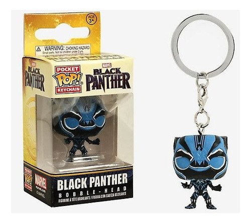 Llavero Funko Pocket Pop! Black Panther (glows In The Dark)