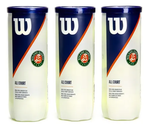 Bola De Tênis Wilson Roland Garros All Court - Pack Com 3 Tu