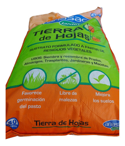 Tierra De Hoja Bolsa 40 Litros.