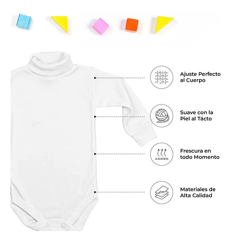 Pañalero Mameluco Cuello De Tortuga 100% Algodon 3 Pack