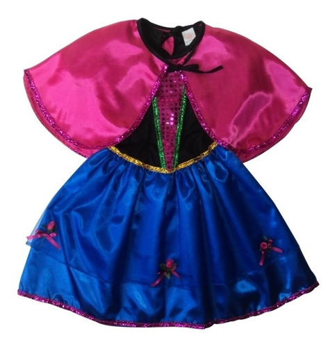 Vestido Festa Frozen Anna ( Vestido + Capa)... Luxo!!!