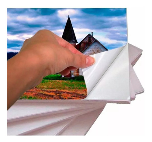 100 Folhas Papel Foto Glossy Adesivo À Prova D'água A4 135g