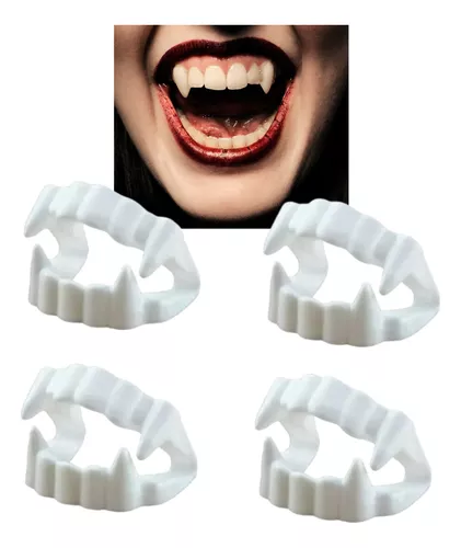 Dente de Vampiro Halloween - 4 dentes - Alegra Festa - Artigos para Festas