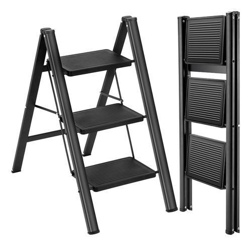 Gpusfak Escalera De 3 Escalones, Multiusos, Resistente, Lige