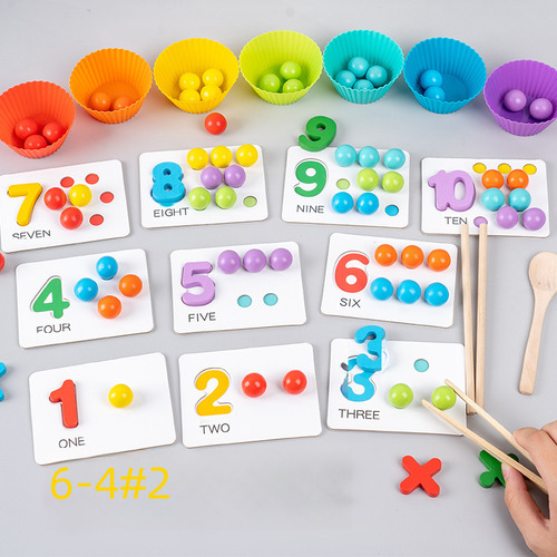Test Tube Play Con 21 Abalorios Y Palillos, Cuenta De Madera