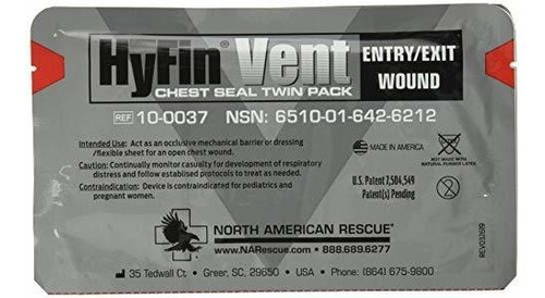 Sello De América Del Norte Rescate Hyfin Vent Pecho, 2 Count