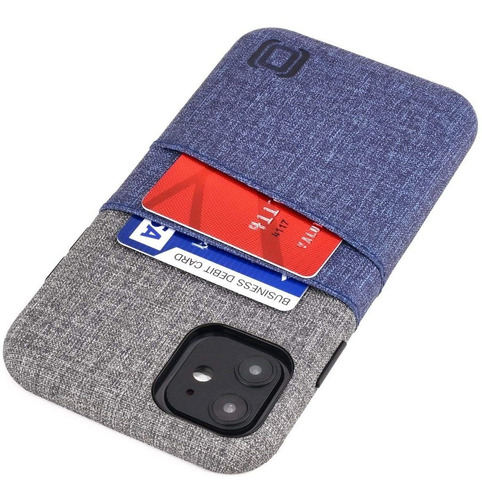 Funda Azul/gris Tipo Tarjetero Para iPhone 11