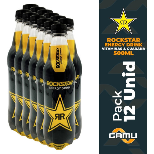 Rockstar - Energizante - Energy Drink - 500ml - Pack 12 Unid