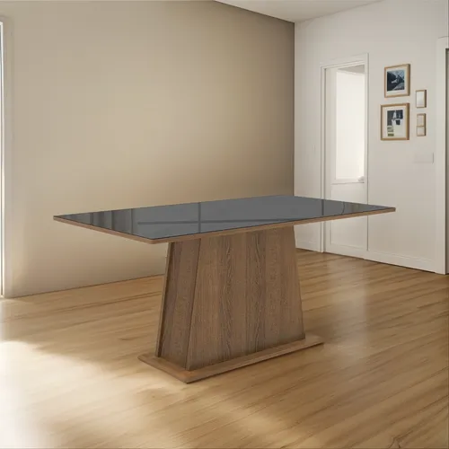 Mesa De Comedor Rectangular 5364 Marrón/negro