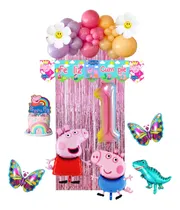 Comprar Combo Globos Peppa Pig Y George Pig Arco De Globos Numero