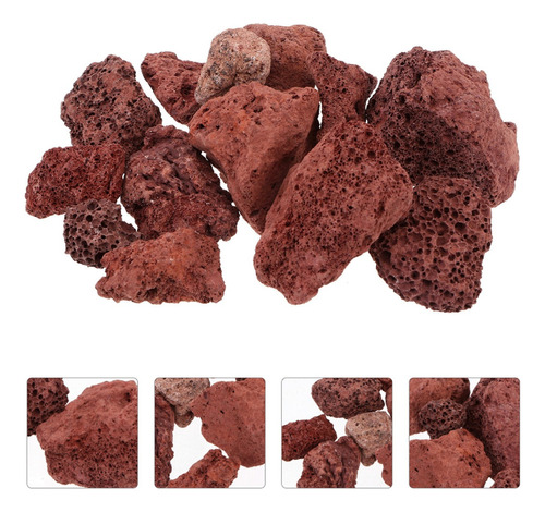 Pedra Vulcânica Marron Para Lareira Churrasqueira Pacote 1kg