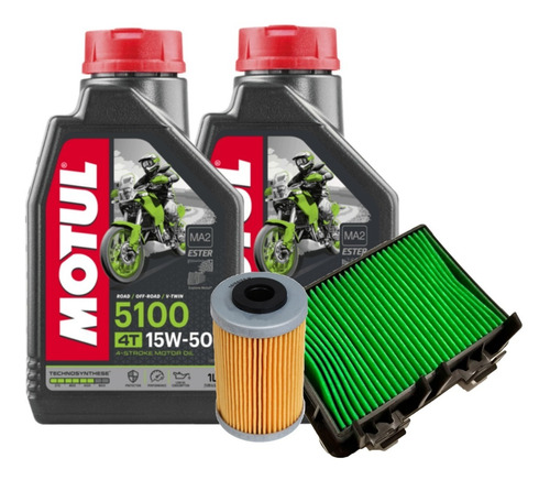 Kit Service Ktm Duke 250 390 Filtro Aire Aceite  5100 15w50