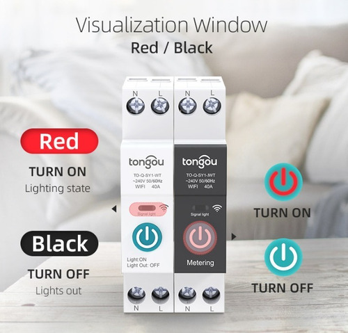 Imagem 4 de 5 de Disjuntor Wifi 2 Polos 10a Monitor Energia Alexa Google Home