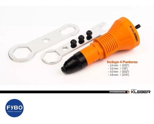 Imagen 1 de 1 de Remachadora Pop Kleber Automatic Para Taladro Atornillador