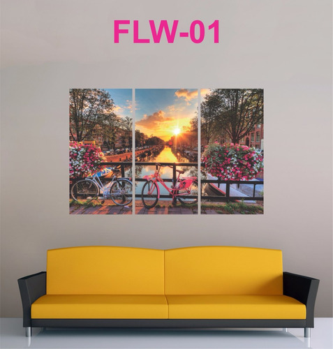 Quadro Flores Cidade Flores Holanda Amsterdam Mdf