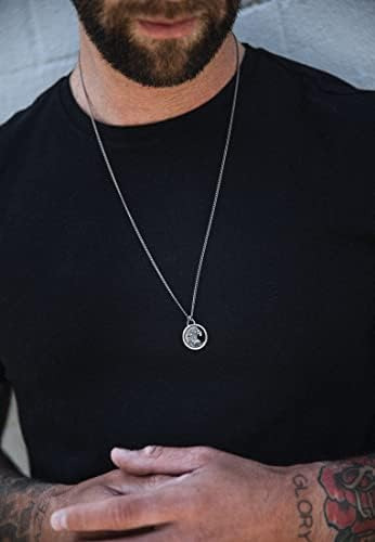 Hg Haze & Glory Collar Con Amuleto Para Hombre De Plata De