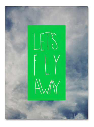 Cuadro Decorativo  Let's Fly Away  14x19 Pulgadas De Leah