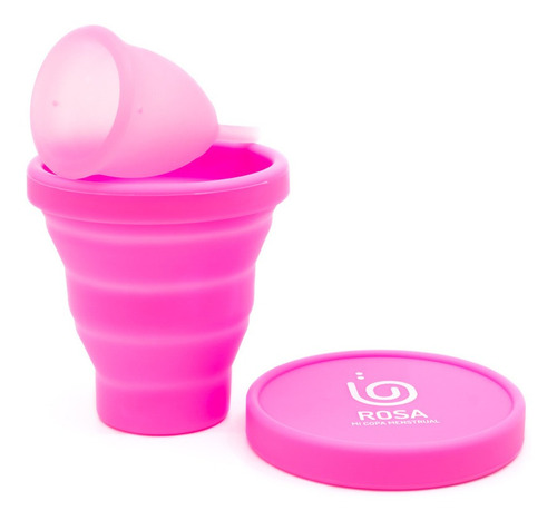 Copa Menstrual Rosa + Vaso Rosa - Unidad a $70000