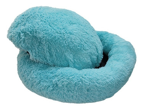 Cama Antiestrés Para Perro Chico 60cm Relajante Y Suave Color Verde Aqua