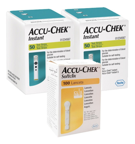 Accu-chek Instant 100 Tiras Y 100 Lancetas P Glucometro