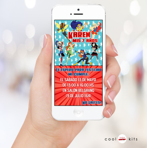 Kit Imprimible Dc Super Hero Girls Personalizado Candybar