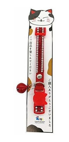 Imagen 2 de 5 de Collar De Gato Ajustable Con Diamante Y Campanatalla S