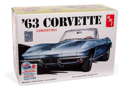 Amt 1963 Chevy Corvette Convertible 1:25 Kit De Modelo A Esc