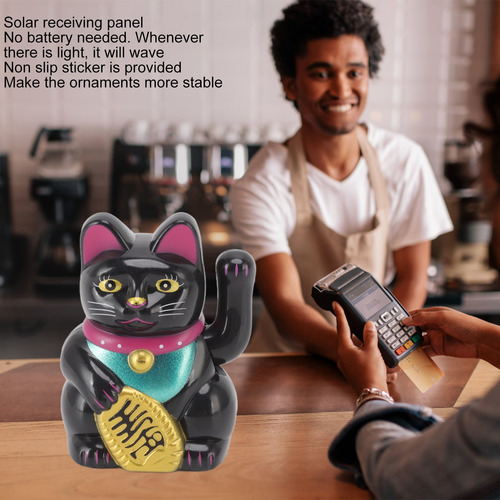 Lámpara Solar Con Forma De Gato De La Suerte, Diseño Chino,