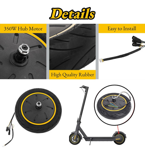 Motor De Cubo De Scooter Eléctrico De 350 W, Kit De Conversi