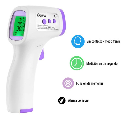 Termómetro Laser Infrarrojo Para Humanos Distancia Cert Fda