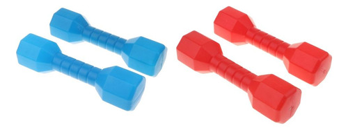 2 Pares De Plástico Ligero Con Mancuernas Ejercicio Libre
