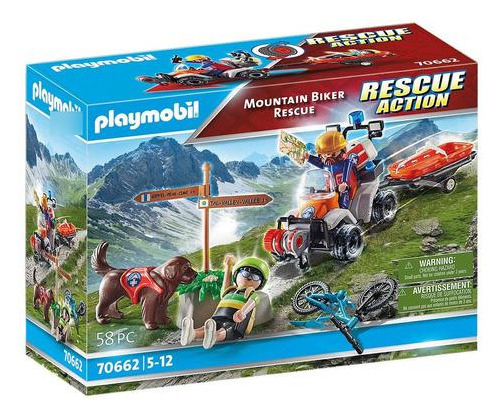 Playmobil rescate Ciclista En La Montaña 58 Piezas