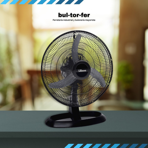 Ventilador Turbo De Mesa Liliana 20 PuLG Orbital Con Repeler