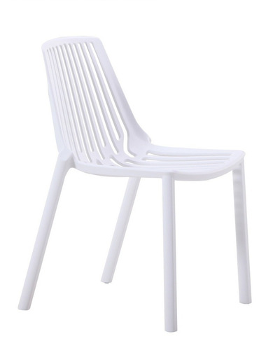 Silla Bambo Plastica Blanca Reforzada Apto Exterior Haussman