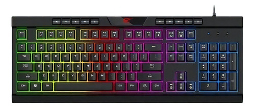 Teclado Gamer Gaming Multifunción Havit  Rgb Kb500l Español