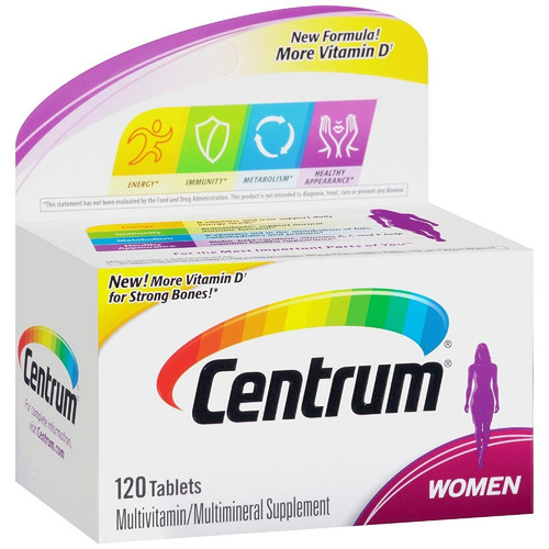 Centrum Women 120 Pastillas Multivitamico De Mujer