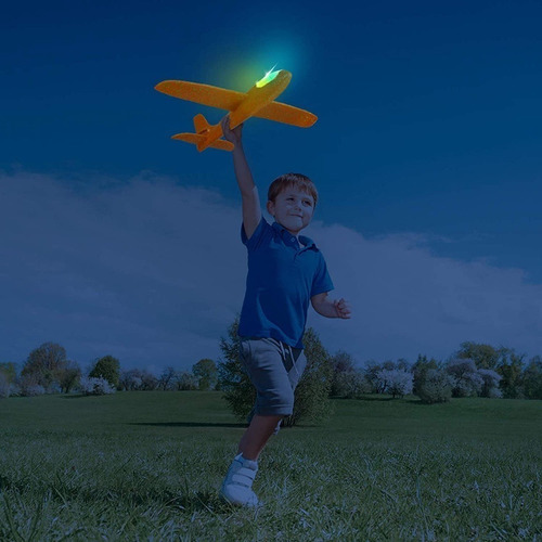 Luz LED de lanzamiento de avión con planeador de espuma de poliestireno de colores flexibles