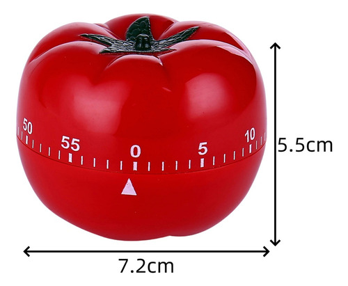 Práctico Temporizador Mecánico Kitchen Tomate De 2 Piezas