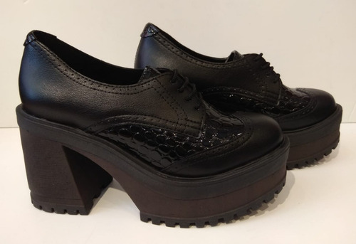 Zapato Acordonado Con Taco Savage 35 Al 40