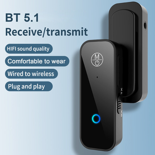 Transmisor Y Receptor Bt 5.1 2 En 1 Inalámbrico De 3.5 Mm O