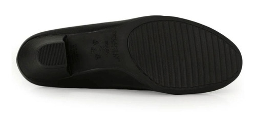 Imagem 4 de 6 de Sapato Feminino Piccadilly Slipper 110102 Salto Médio Preto