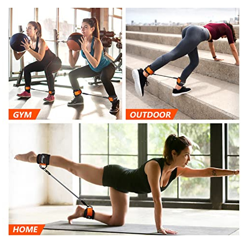 Ankle Resistance Bands With Cuffs, Ankle Bands For Work...